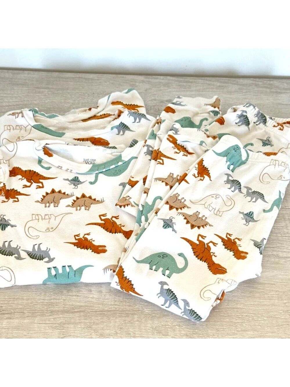 Carters Boy 5T Toddler Dinosaur Pajamas Sets Long Sleeve Pants Cotton Lot of 2